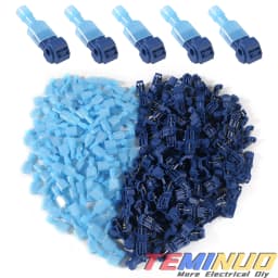T Tap Wire Connectors, 60/50/40pcs Self-Stripping with Nylon Fully Insulated Male Quick Disconnect Splice T Type Electrical Wire
