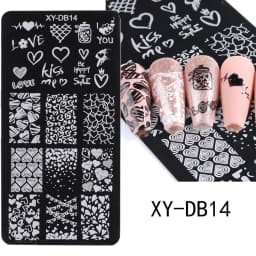 1PC Wedding Nail Art Stamping Plate Romantic Elegant Lace Flower Ribbon Butterfly Pattern Printing Mold Manicure Transfer Tools