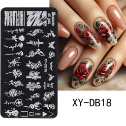 1PC Wedding Nail Art Stamping Plate Romantic Elegant Lace Flower Ribbon Butterfly Pattern Printing Mold Manicure Transfer Tools