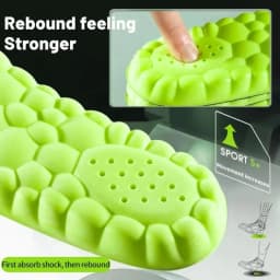4D Sport Insole Super Soft Shoes Sole Pads for Feet Shock Absorption Baskets Shoe Sole Arch Support Orthopedic Inserts