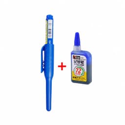 1-6Pcs 45mm Waterproof Long Head Nib Deep Hole Markers Pen Tile Carpenter Pen Multi-purpose for Woodworking Black/Blue/Red Ink
