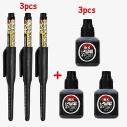 1-6Pcs 45mm Waterproof Long Head Nib Deep Hole Markers Pen Tile Carpenter Pen Multi-purpose for Woodworking Black/Blue/Red Ink