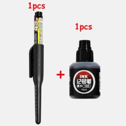1-6Pcs 45mm Waterproof Long Head Nib Deep Hole Markers Pen Tile Carpenter Pen Multi-purpose for Woodworking Black/Blue/Red Ink
