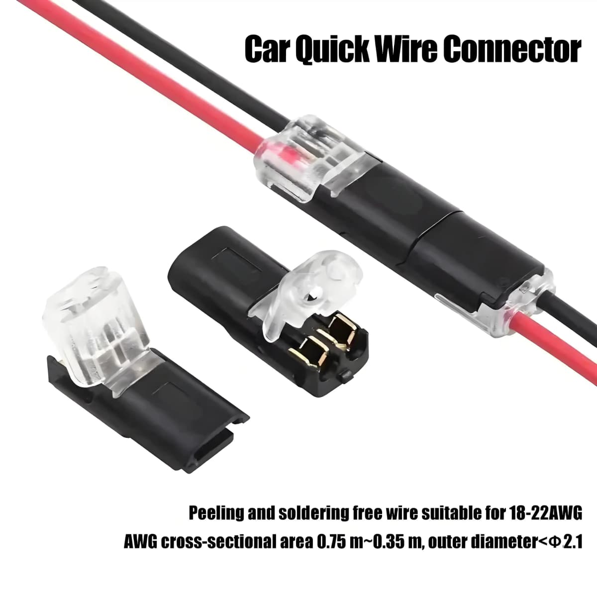 10/20/30/50/100 Pcs D2 Waterproof Plug Wire Connector 2 Pin Way Cable Plug Car Electric Wire Snap Connectors Strip Terminal