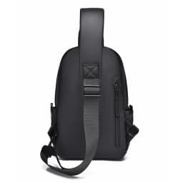 Men's New Trendy Casual Leather Membrane Chest Bag Splash-proof Multifunctional Crossbody Chest Bag