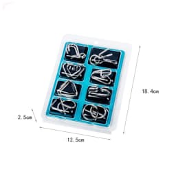 8Pcs/Set Metal Montessori Puzzle Wire IQ Logical Ability Training Stress Relief Toy for Children Adults Reliever Educational Toy