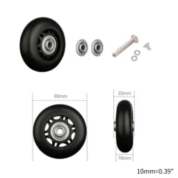 1 Pc Universal Suitcase Wheel Trolley Travel Flexible Mute Luggage Suitcase Swivel Wheel Replacement Repair Accessory