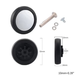 1 Pc Universal Suitcase Wheel Trolley Travel Flexible Mute Luggage Suitcase Swivel Wheel Replacement Repair Accessory
