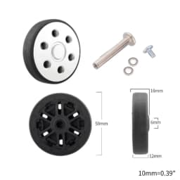1 Pc Universal Suitcase Wheel Trolley Travel Flexible Mute Luggage Suitcase Swivel Wheel Replacement Repair Accessory