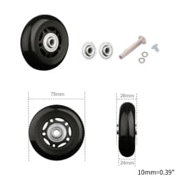 1 Pc Universal Suitcase Wheel Trolley Travel Flexible Mute Luggage Suitcase Swivel Wheel Replacement Repair Accessory