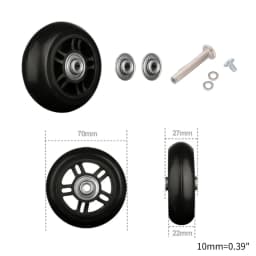 1 Pc Universal Suitcase Wheel Trolley Travel Flexible Mute Luggage Suitcase Swivel Wheel Replacement Repair Accessory