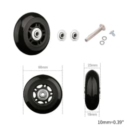 1 Pc Universal Suitcase Wheel Trolley Travel Flexible Mute Luggage Suitcase Swivel Wheel Replacement Repair Accessory