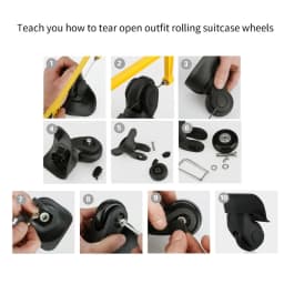 1 Pc Universal Suitcase Wheel Trolley Travel Flexible Mute Luggage Suitcase Swivel Wheel Replacement Repair Accessory