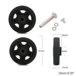 1 Pc Universal Suitcase Wheel Trolley Travel Flexible Mute Luggage Suitcase Swivel Wheel Replacement Repair Accessory