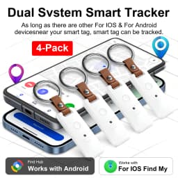 1/2/4Pack dual-system (compatible with iPhone/Android) Air Tracker smart tracker, designed to prevent the loss of valuable items