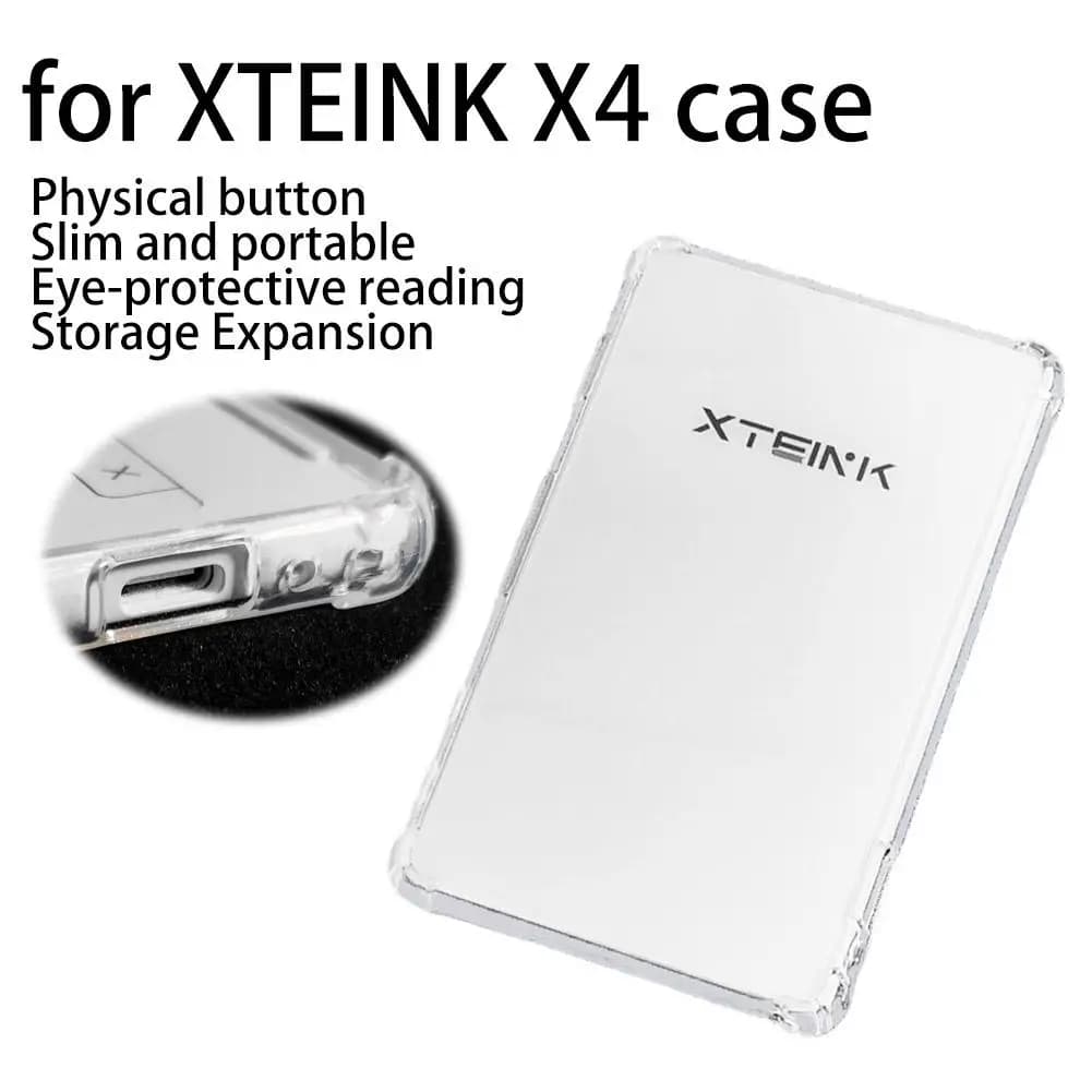 Clear Transparent Case for XTEINK X4 E-Book Reader Slim Portable Protective Cover with Shockproof Corners for XTEINK X4 Shell