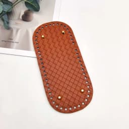 1 Piece Woven Pattern Multi-Color Faux Leather Bag Base with Rivet Holes, Handmade DIY Accessory, Versatile Commuter Bag Base, Suitable for Handmade Enthusiasts to Make Shoulder Bags, Underarm Bags