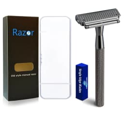 Whityle 22T Second Generation Safety Razor Advanced Double Shaving System Shaver for Man with Glide Roller Shave M5 Head Design