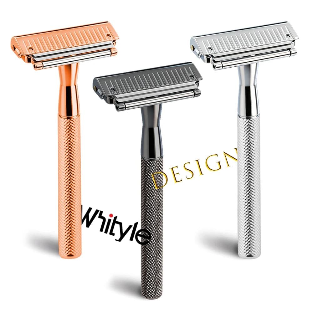 Whityle 22T Second Generation Safety Razor Advanced Double Shaving System Shaver for Man with Glide Roller Shave M5 Head Design