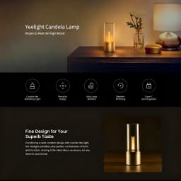Yeelight Rechargeable Candle Light LED Night Light Ambience Light Stepless Dimming Bedroom Light Smart Portable Decorative Light