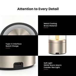 Yeelight Rechargeable Candle Light LED Night Light Ambience Light Stepless Dimming Bedroom Light Smart Portable Decorative Light