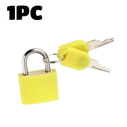 6pcs Suitcase Lock Small Strong Padlock with 2 Key Travel Tiny Suitcase Anti-Theft Lock Drawer Diary Colored Plastic Case Lock