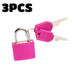 6pcs Suitcase Lock Small Strong Padlock with 2 Key Travel Tiny Suitcase Anti-Theft Lock Drawer Diary Colored Plastic Case Lock