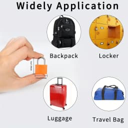 6pcs Suitcase Lock Small Strong Padlock with 2 Key Travel Tiny Suitcase Anti-Theft Lock Drawer Diary Colored Plastic Case Lock