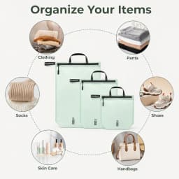 Waterproof Storage Pouch with Zipper Handle for Clothes Shoes Accessories Portable Organizer for Travel Sports Hiking