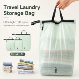 Waterproof Storage Pouch with Zipper Handle for Clothes Shoes Accessories Portable Organizer for Travel Sports Hiking