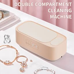 Upgrade 48Khz Ultrasonic Cleaner Watch Straps Contact Lenses Glasses Advanced Precision Cleaning Machine