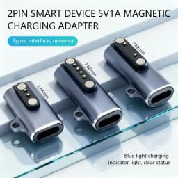 Bone Conduction Headphone Charging Adapter Indicator Light Aluminium Alloy Type-C to 7.62 2/4 Pin Converter Stable Safe