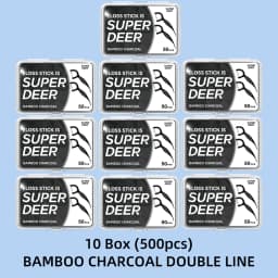 1000/600/300/150/50PCS - Ultra Fine Bamboo Charcoal Dental Floss Stick - Clean the Gaps Between Teeth - Oral Care Tool