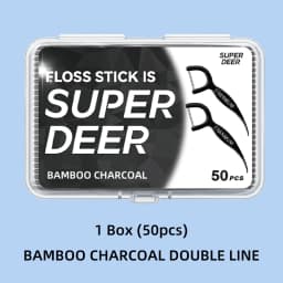 1000/600/300/150/50PCS - Ultra Fine Bamboo Charcoal Dental Floss Stick - Clean the Gaps Between Teeth - Oral Care Tool