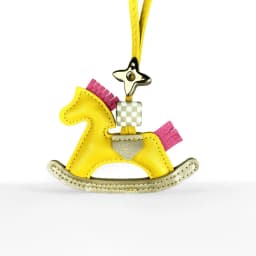 Cute PU Leather Rocking Horse Keychain/Bag Charm-Handcrafted PU Leather, Vibrant Colors, Cheerful Gift For Bag Accessory