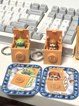 TOPTOY Toy Story Crazy Keychain - Blind Box Collectible Figure Keycaps, Stress Relief Toy Gift