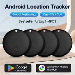 1/2/3/4pcs Android Mini Car Locator Anti-lost Google Find My Wallet Keychain Smart Tag Bluetooth Tracker Key Item Finder Positi
