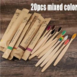 5-30pcs Bamboo Toothbrushes Soft Bristles Toothbrush Eco Friendly Biodegradable Wooden Handle Teeth Whitening Brush