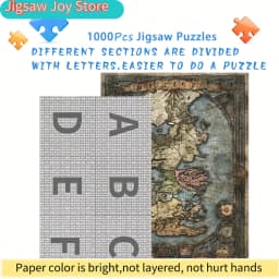 A Puzzle Featuring a Seamless Map of Westeros, Perfect for Puzzle Enthusiasts. Ideal for Family Events Such As Halloween, Chr