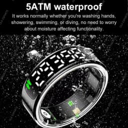 2026 New SR08 Smart Ring Men Women LED Display Screen Heart Rate Blood Oxygen Monitoring 5ATM Waterproof Multi Sports Modes Gift