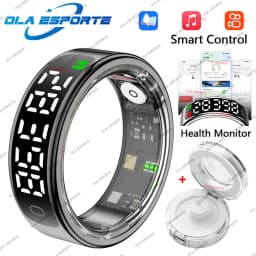 2026 New SR08 Smart Ring Men Women LED Display Screen Heart Rate Blood Oxygen Monitoring 5ATM Waterproof Multi Sports Modes Gift
