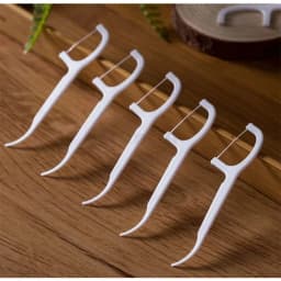 200 Units Ultra Fine Arch-Shaped Floss Picks with Rod, Ideal for Oral Care for Children and Adults and Daily Use