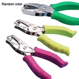 Metal Perler Beads Hole Punch Heart Circle Shape Handle Embossing Punch 1.5/3/6mm Single Hole DIY Hole Punch Binding Stationery