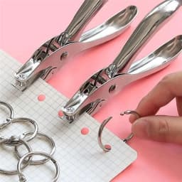Metal Perler Beads Hole Punch Heart Circle Shape Handle Embossing Punch 1.5/3/6mm Single Hole DIY Hole Punch Binding Stationery
