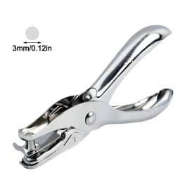 Metal Perler Beads Hole Punch Heart Circle Shape Handle Embossing Punch 1.5/3/6mm Single Hole DIY Hole Punch Binding Stationery