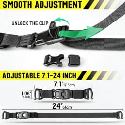 2Pcs Tactical Molle Backpack Straps Lengthen Adjustable Fastening Strap Molle Pack Buckle Straps Outdoor Backpack Accessories