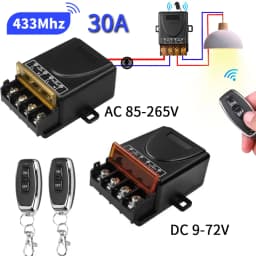 RF433Mhz 30A Wireless Remote Control On OFF Switch AC 75-220V DC 9-72V Transmitter For Water Pump Motor LED Electric Appliance