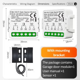 Tuya 16A Mini Wifi Zigbee Smart Gate Controller Remote, Timer and Voice Control, Works With Alexa Google Home Assistant