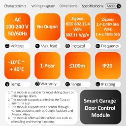 Tuya 16A Mini Wifi Zigbee Smart Gate Controller Remote, Timer and Voice Control, Works With Alexa Google Home Assistant