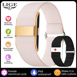 LIGE New S01 No Screen Smart Bracelet Heart RateMonitor Pedometer Waterproof Sport Fitness Tracker Men Women Electronic Bracelet